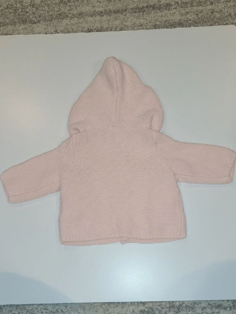Baby GAP Baby Pink Hooded Knit Cardigan - Soft Button Front SIZE 0-3 Months